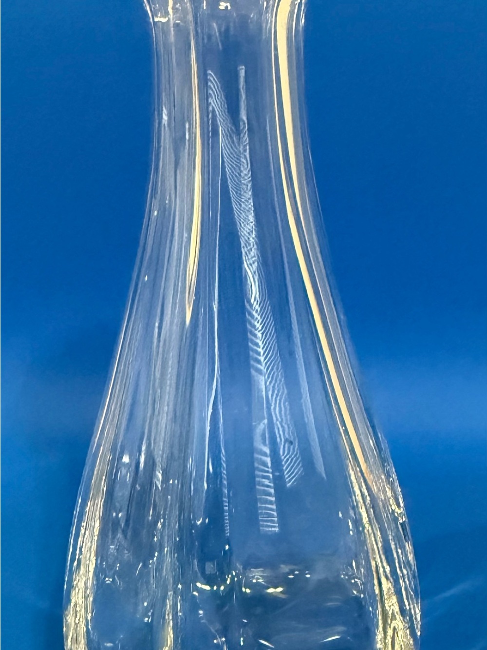 Vintage Orrefors Sweden Crystal Vase Flared Wavy Top 7” Classic Elegance